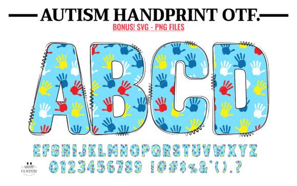 Autism Handprint Font Review for Campaign Design