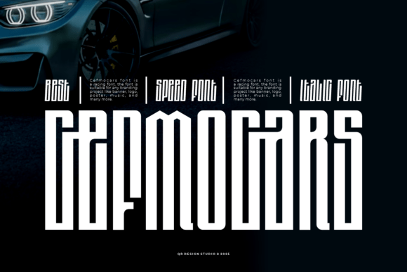 Cefmocars: The Speed-Themed Display Font for Bold Brands