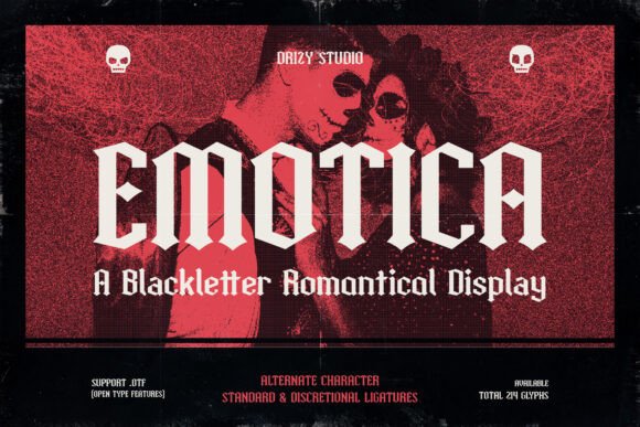 Emotica: A Bold Blackletter for Modern Brand Identity