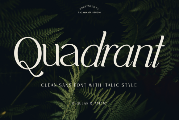 Quadrant: A Modern Sans Serif Typeface for Digital Design