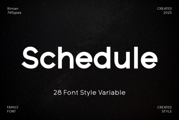 Schedule Font: Modern Sans Serif for Web Design