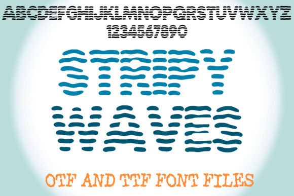 Stripy Waves: A Bold Display Font