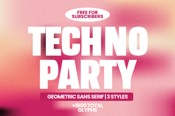 Techno Party: A Bold Sans Serif Font for Modern Editorial Design
